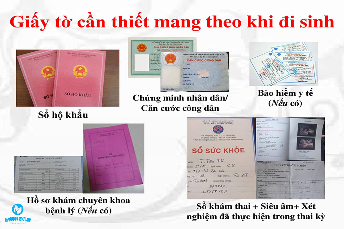 Chuẩn bị giấy tờ cần thiết khi mang đồ đi sinh Chuẩn bị giấy tờ cần thiết khi mang đồ đi sinh