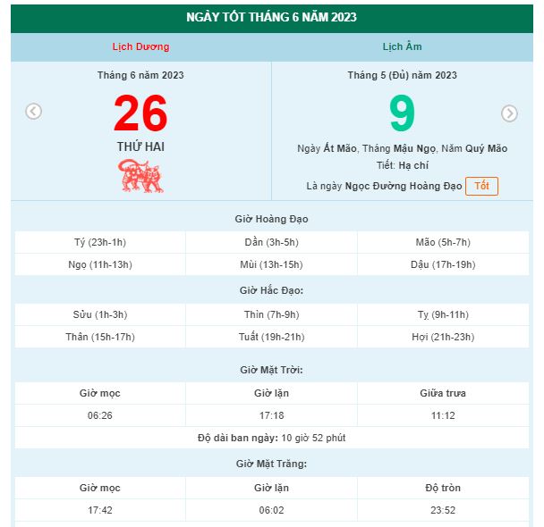 Ngày đẹp tháng 6 Ngày đẹp tháng 6