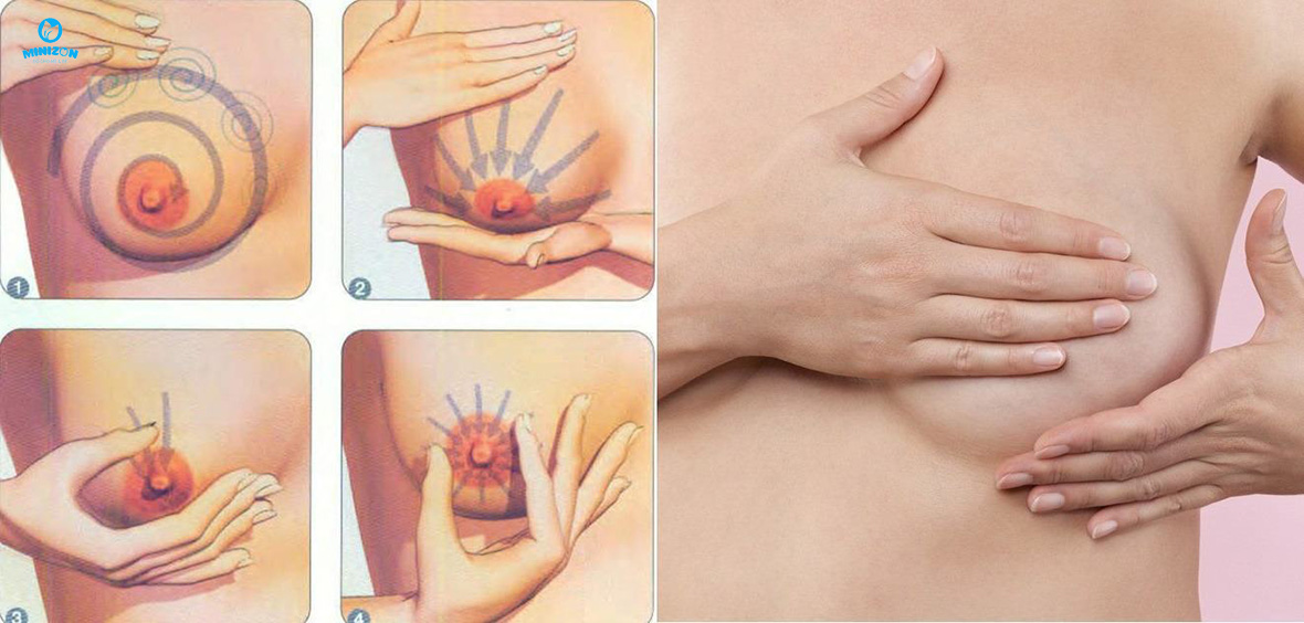 Massage bầu ngực sau sinh bằng nước ấm Massage bầu ngực sau sinh bằng nước ấm