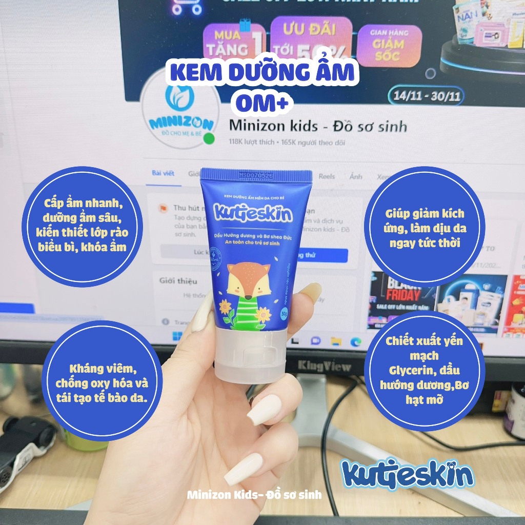 Thành phần kem Kutieskin
