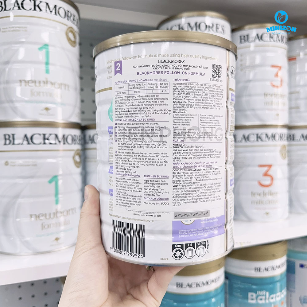 Thành phần Sữa Blackmores số 2
