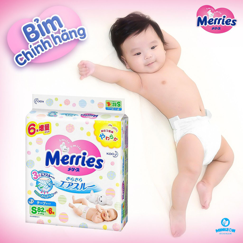 Sản phẩm Bỉm Merries Nội Địa Nhật cho bé