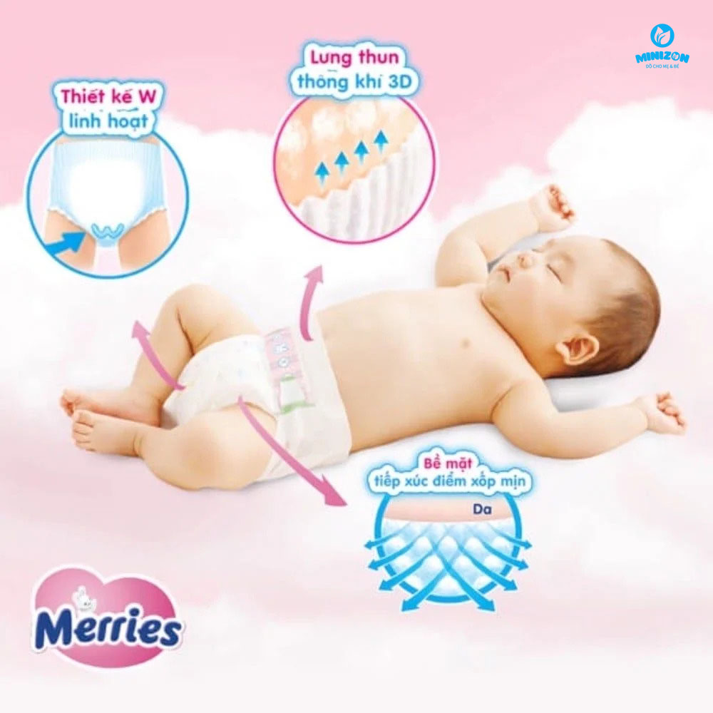 Cấu tạo Bỉm Merries Nội Địa Nhật chính hãng