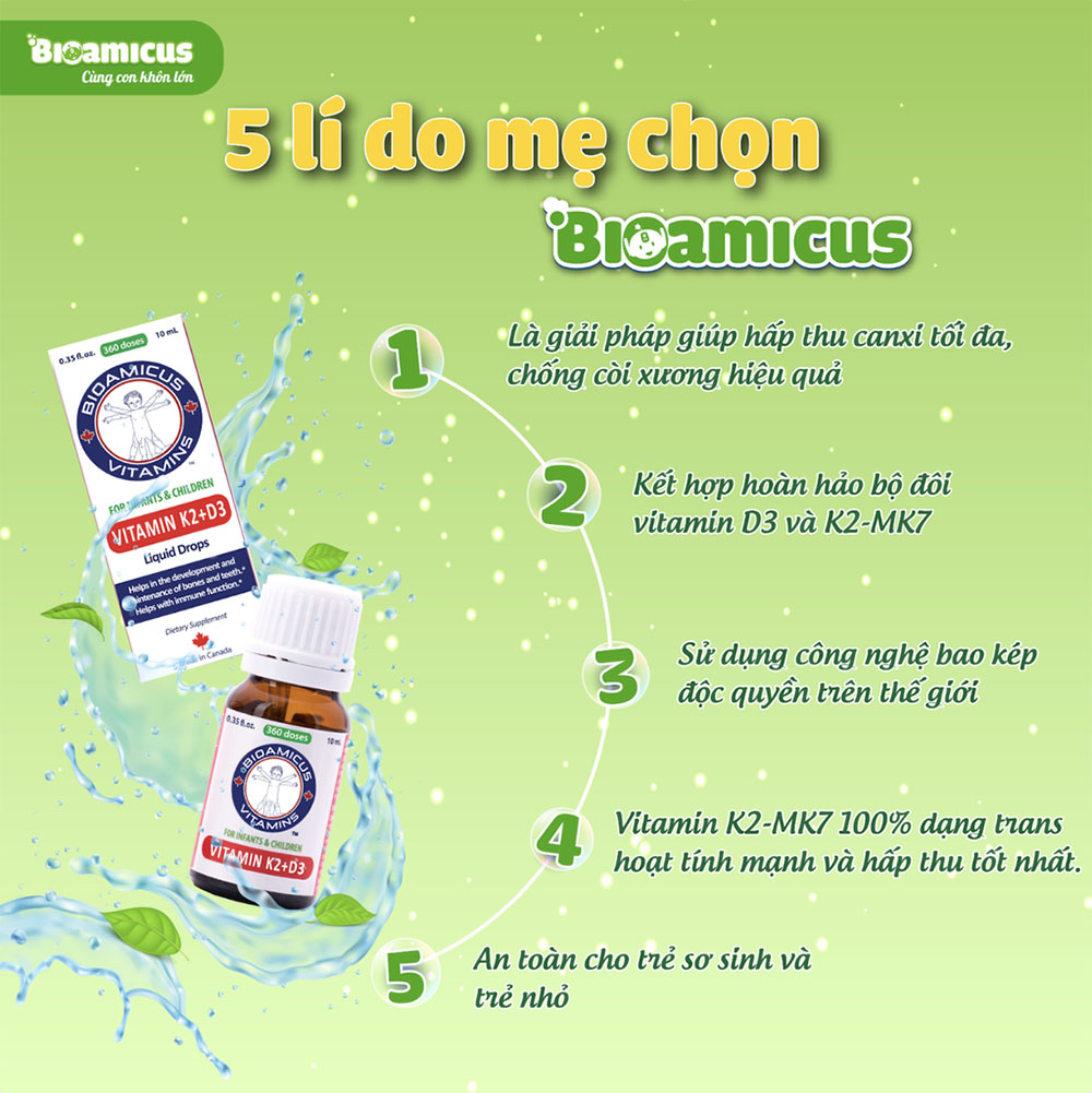 Đặc điểm BioAmicus Vitamin D3K2