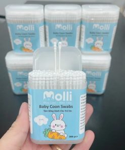 Cách bảo quản tăm bông Molli cho bé.
