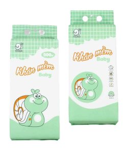 Khăn vải khô mềm Baby Dokma màu xanh rút đáy đa năng 500g