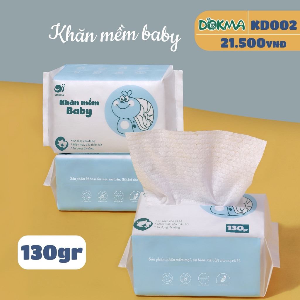 Khăn vải khô sợi mềm Baby Dokma