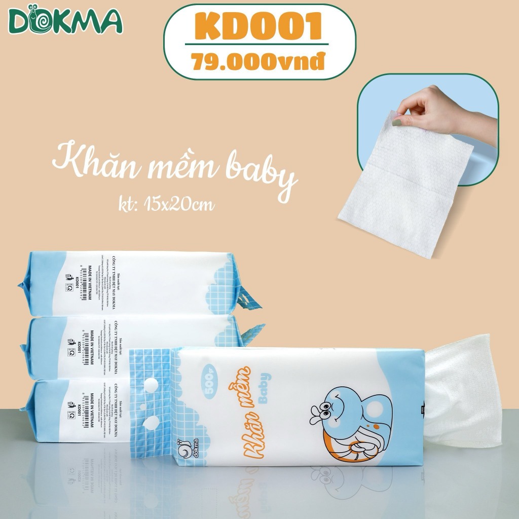 Khăn vải khô sợi mềm Baby Dokma