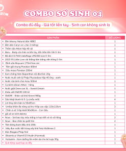 Combo sơ sinh 4