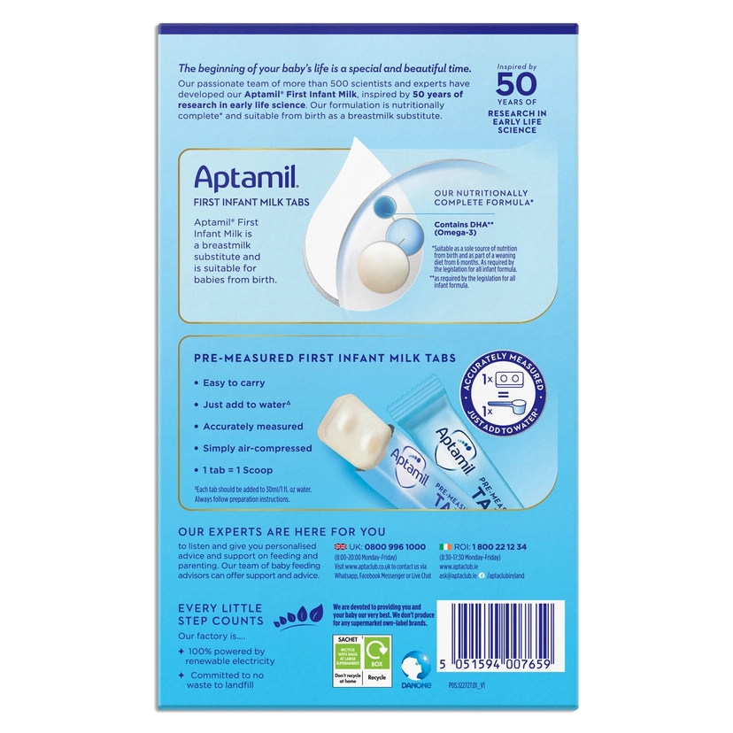 Sữa Aptamil dạng thanh số 1