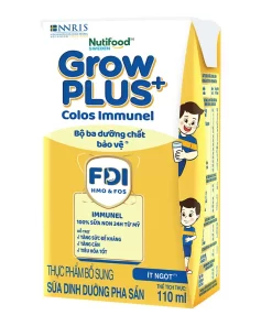 Nutifood - Vỉ 4 hộp sữa pha sẵn Grow Plus+ Colos Immunel 110ml