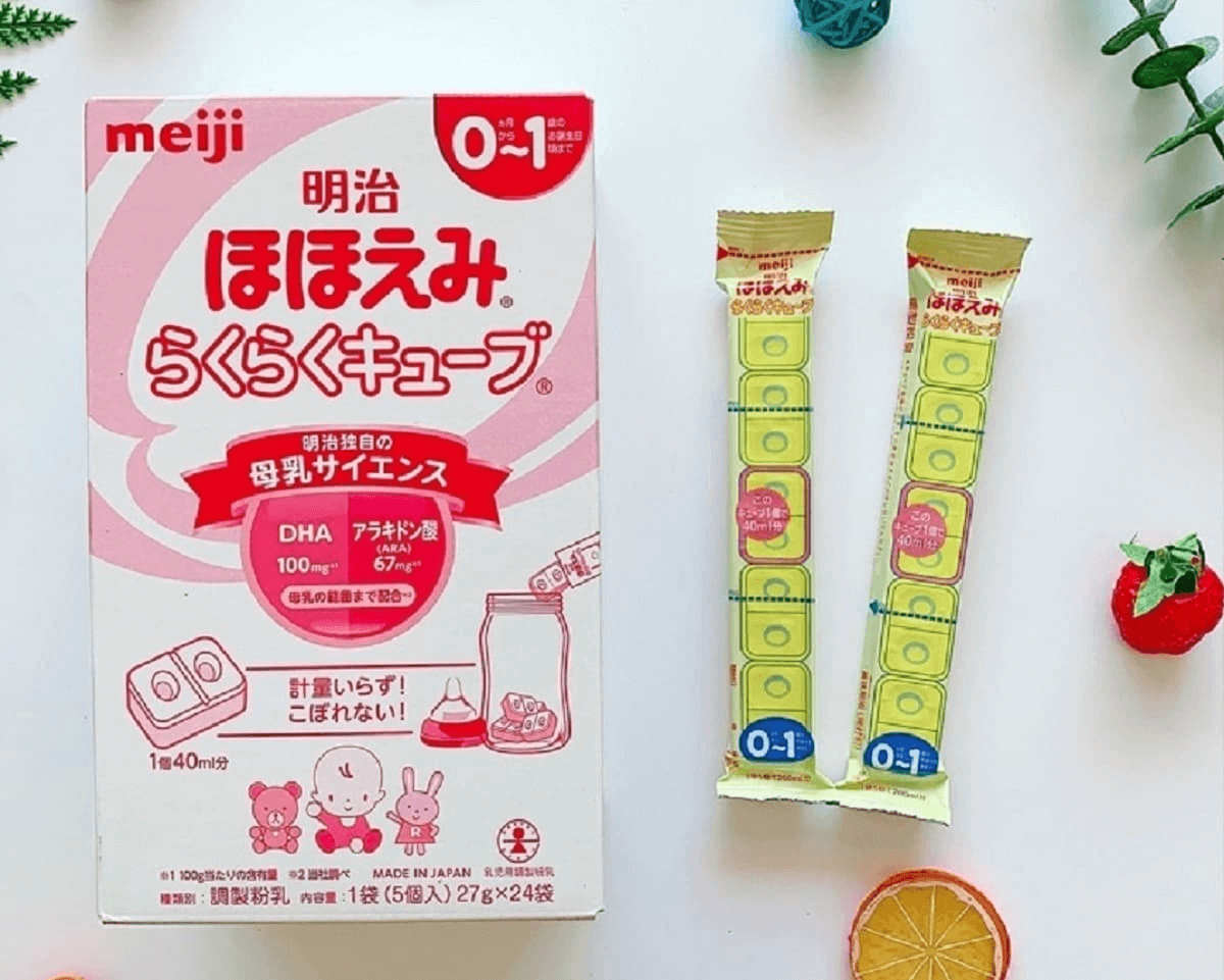 3.Sữa Meiji thanh 0–1 tuổi có tốt không? Bé uống có tăng cân không?