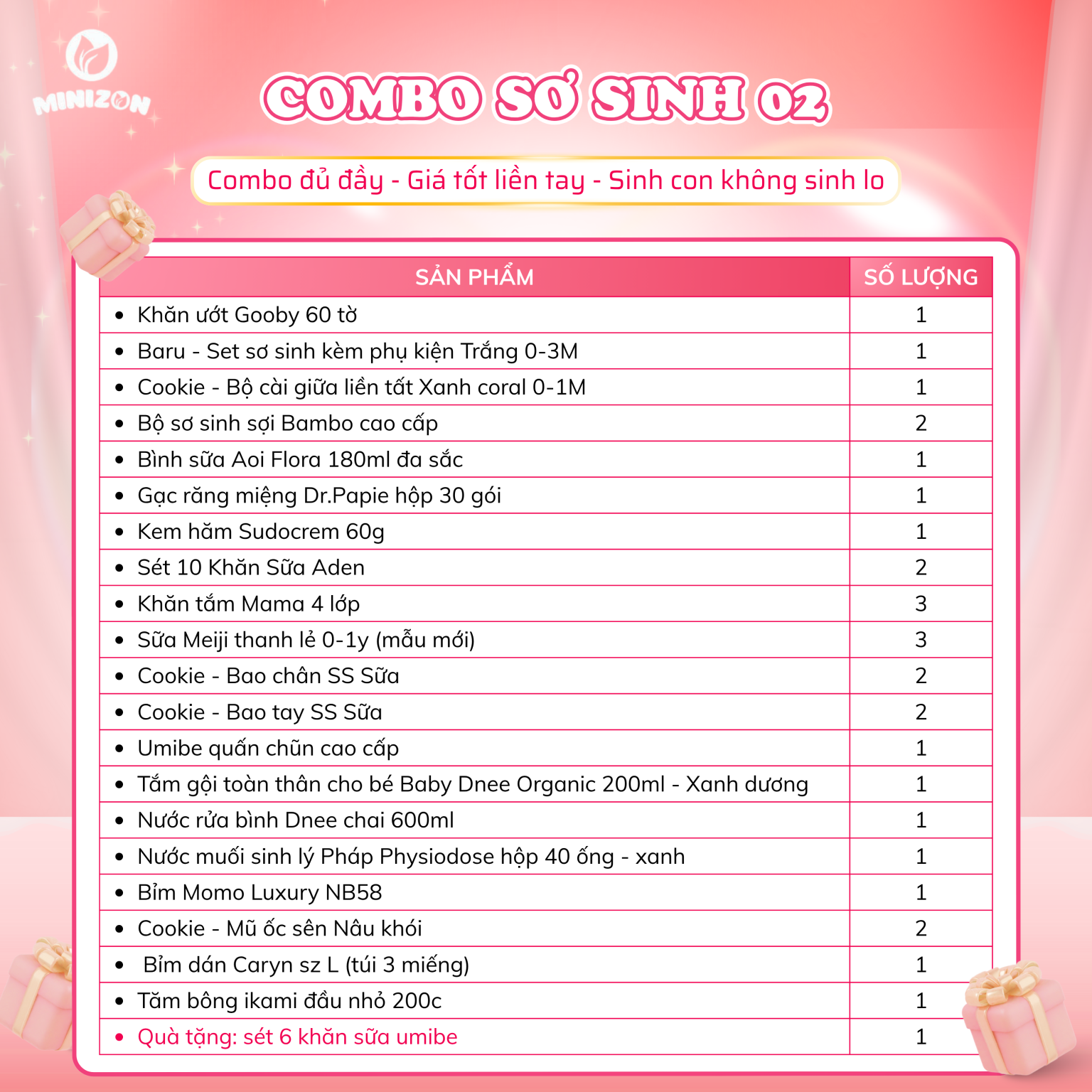 combo đi sinh 2